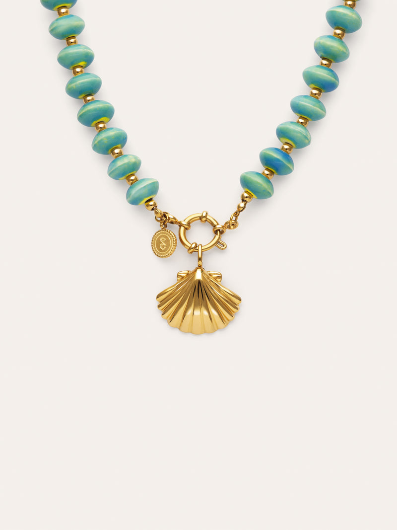 Collar Shelly Acero Baño Oro