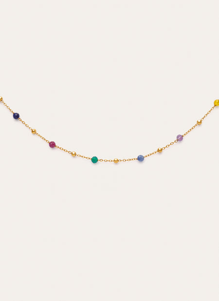 Collar Sophie Colors Acero Baño Oro