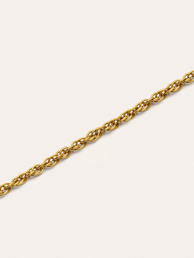 Spinning Rope Chain Gold Necklace