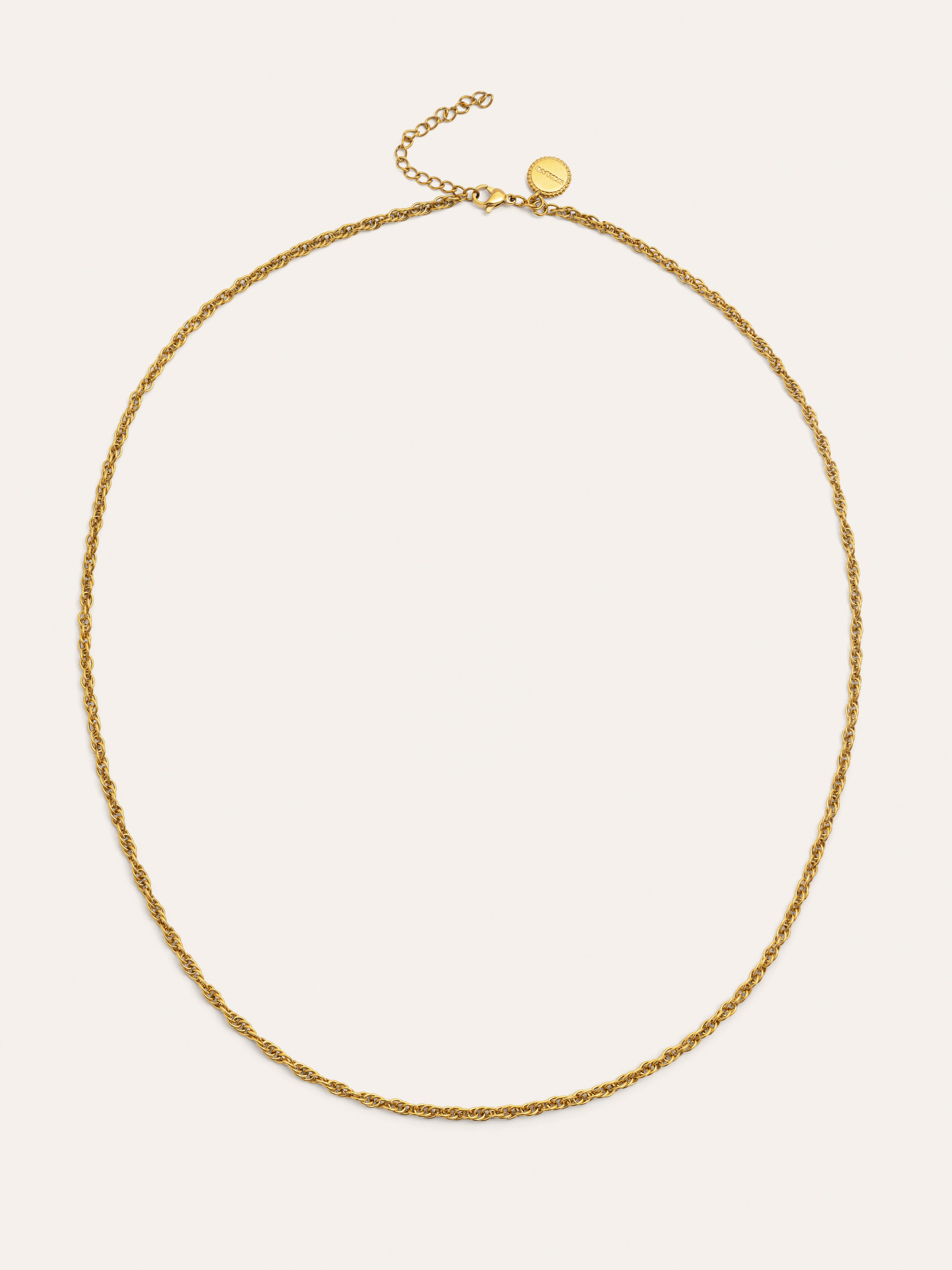 Spinning Rope Chain Gold Necklace
