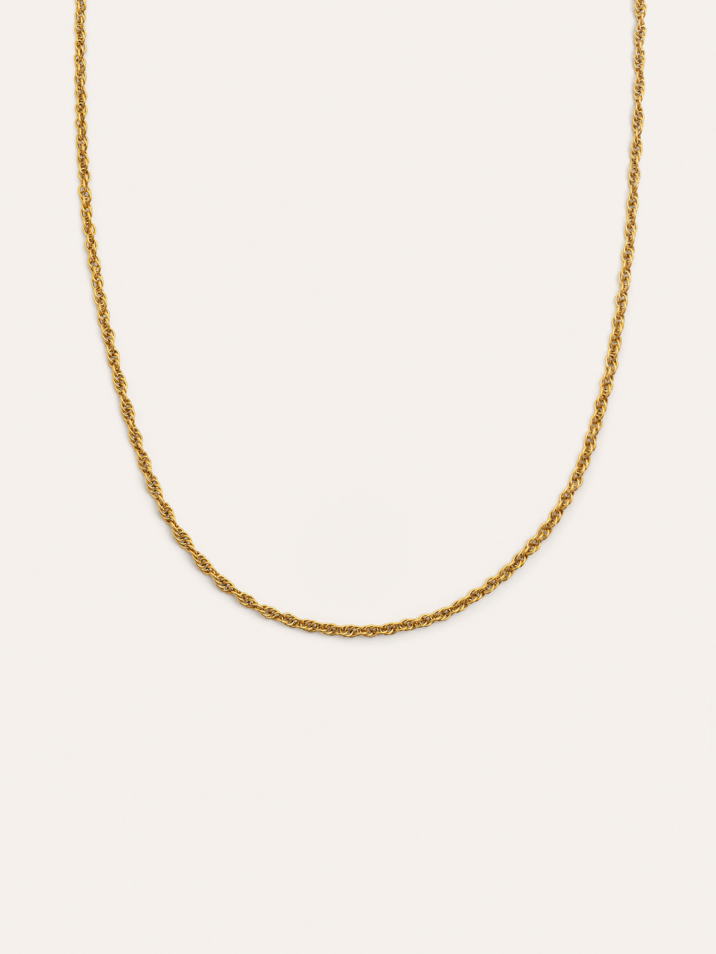 Collar Spinning Rope Chain Acero Baño Oro – SINGULARU