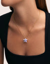 Starfish Blue Stainless Steel Gold Necklace