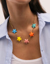 Halskette Starfish Chic Color Edelstahl mit Goldbeschichtung