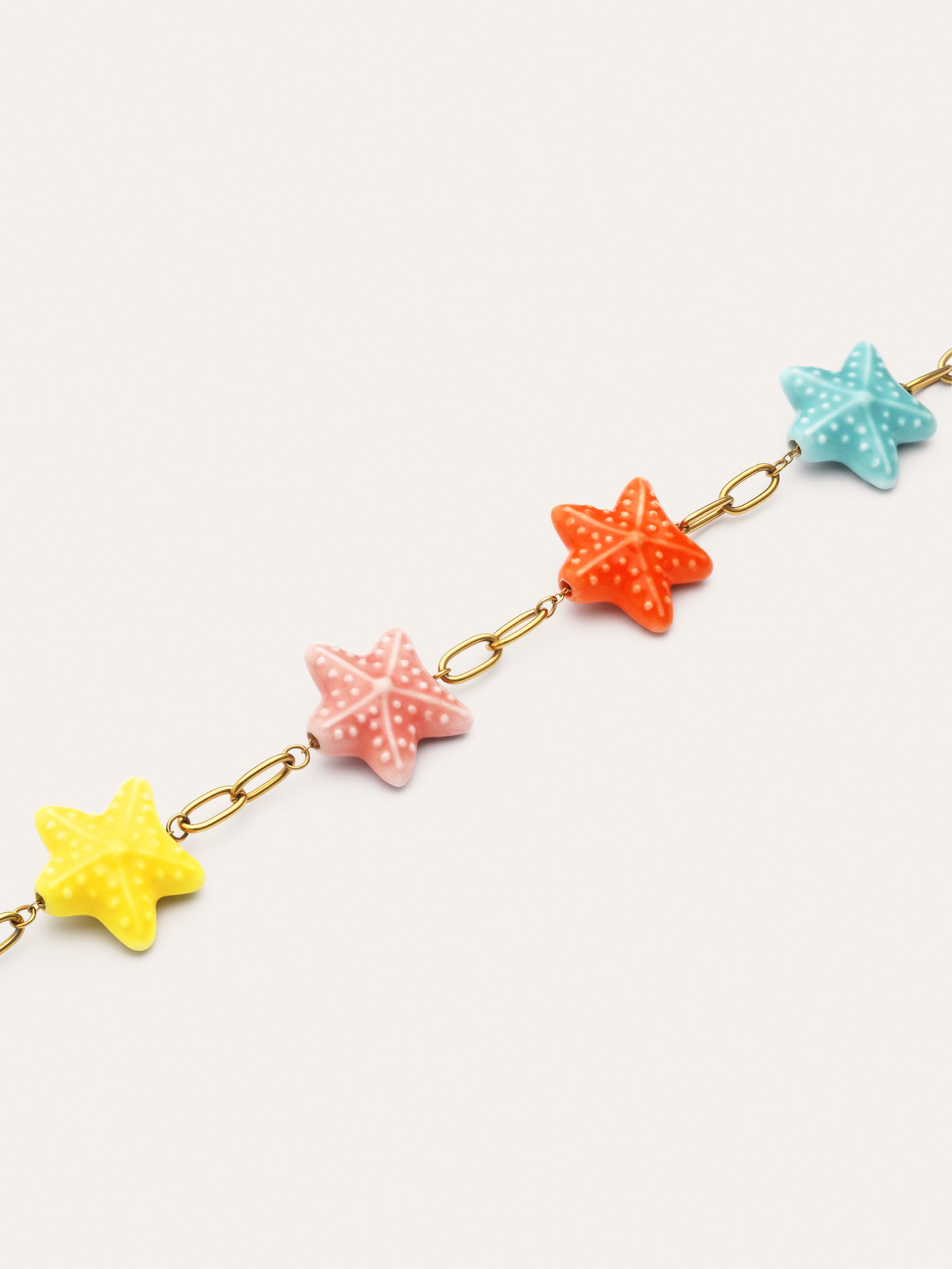 Halskette Starfish Chic Color Edelstahl mit Goldbeschichtung
