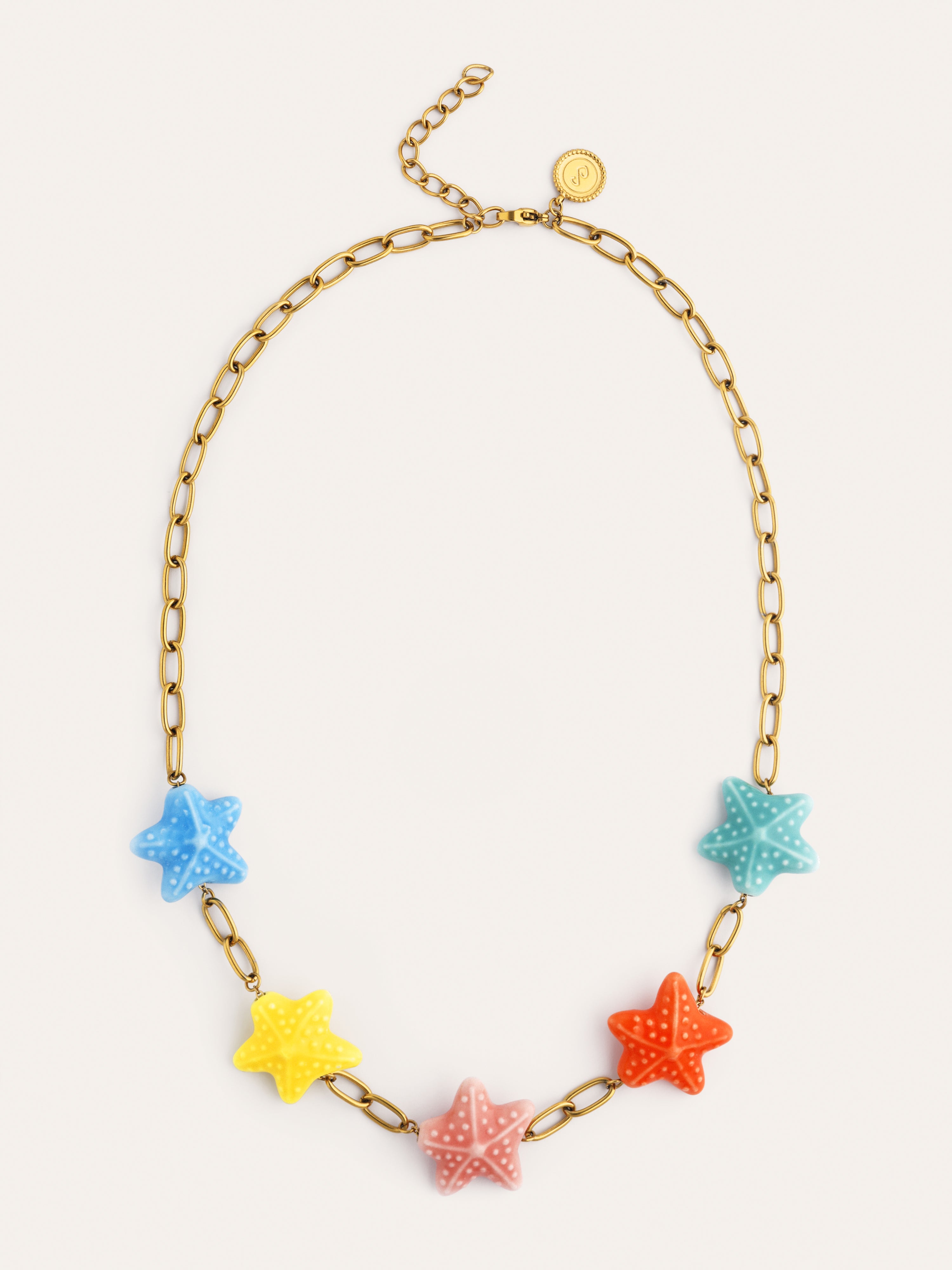 Halskette Starfish Chic Color Edelstahl mit Goldbeschichtung