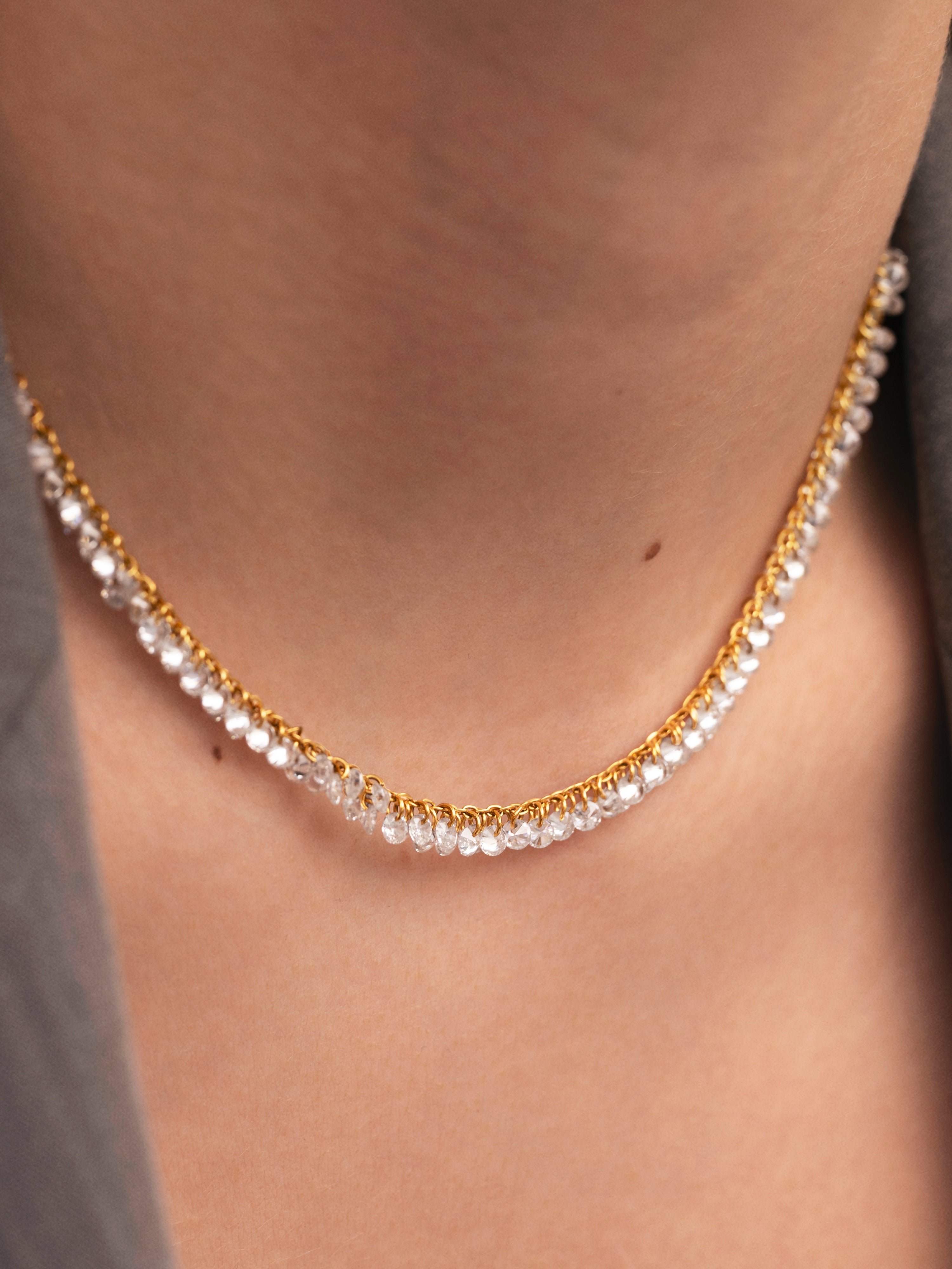 Collar Starlight Sky Acero Baño Oro