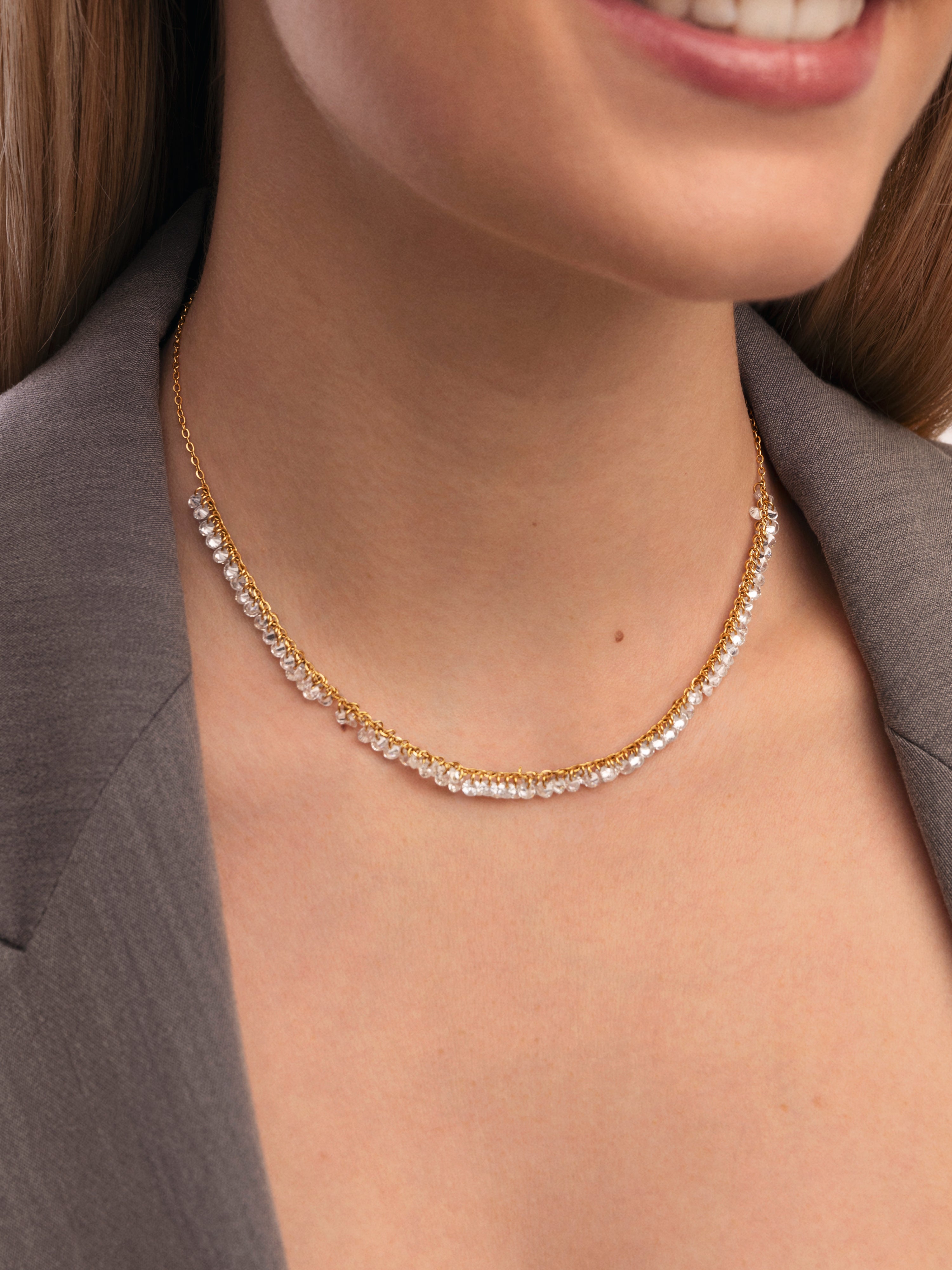 Collar Starlight Sky Acero Baño Oro