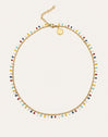 Swing Dots Colors Enamel Halskette, vergoldet