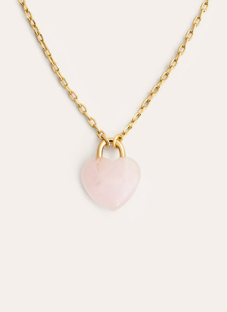 Collar Sweet Heart Stone Baño Oro