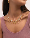 Collier Costa Acier Plaqué Or