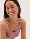 Collier Costa Acier Plaqué Or