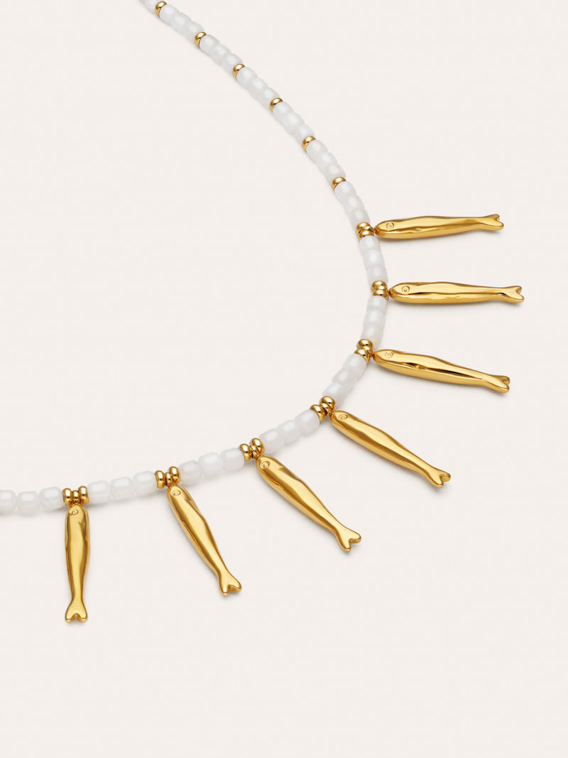 Collier Costa Acier Plaqué Or