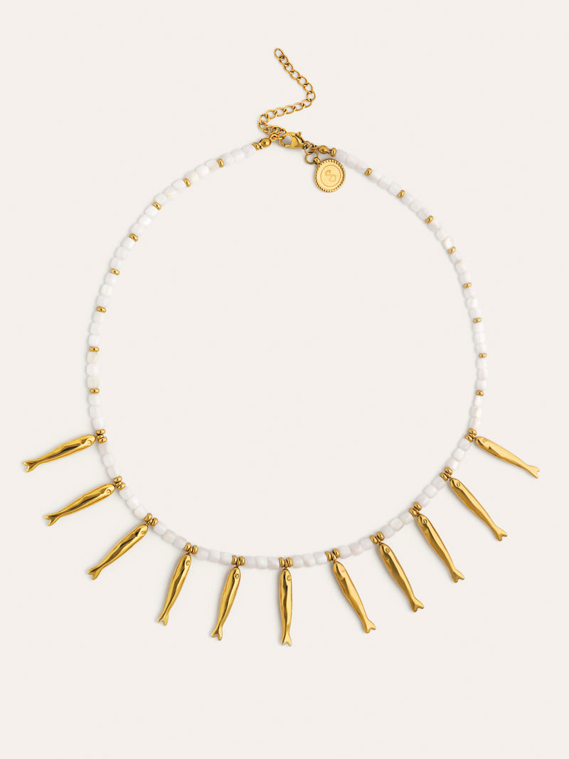 Collier Costa Acier Plaqué Or