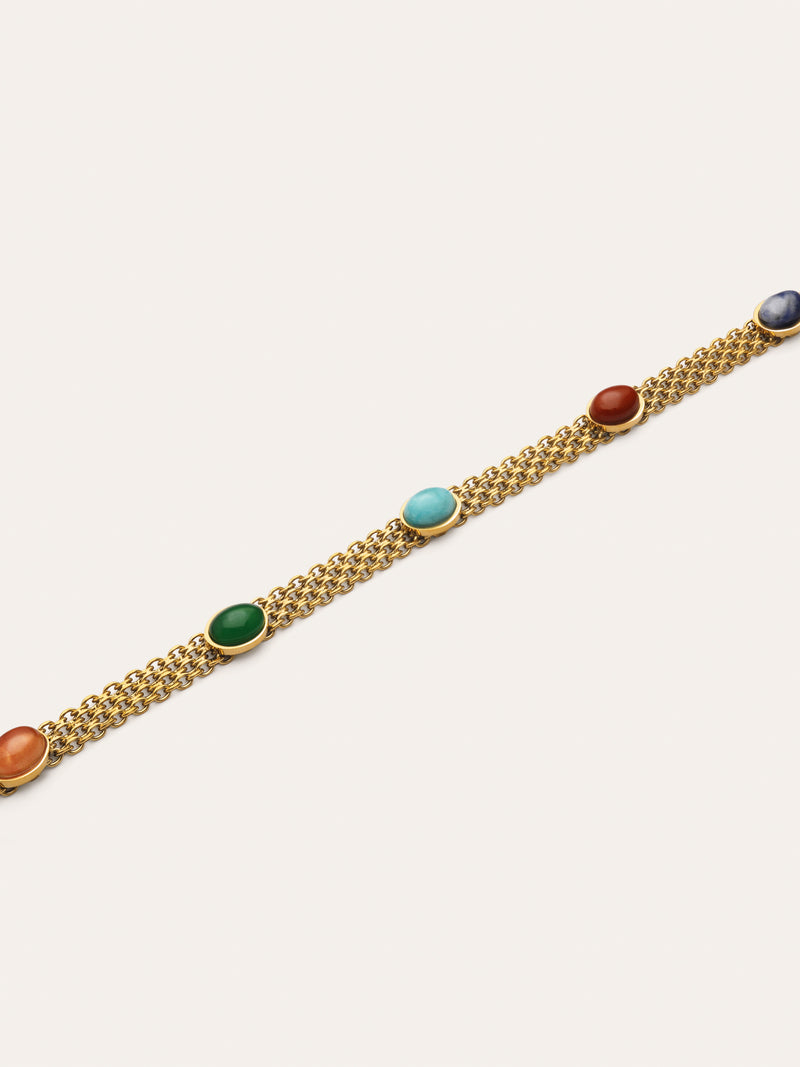 Choker Tape Stones Aço Banho de Ouro