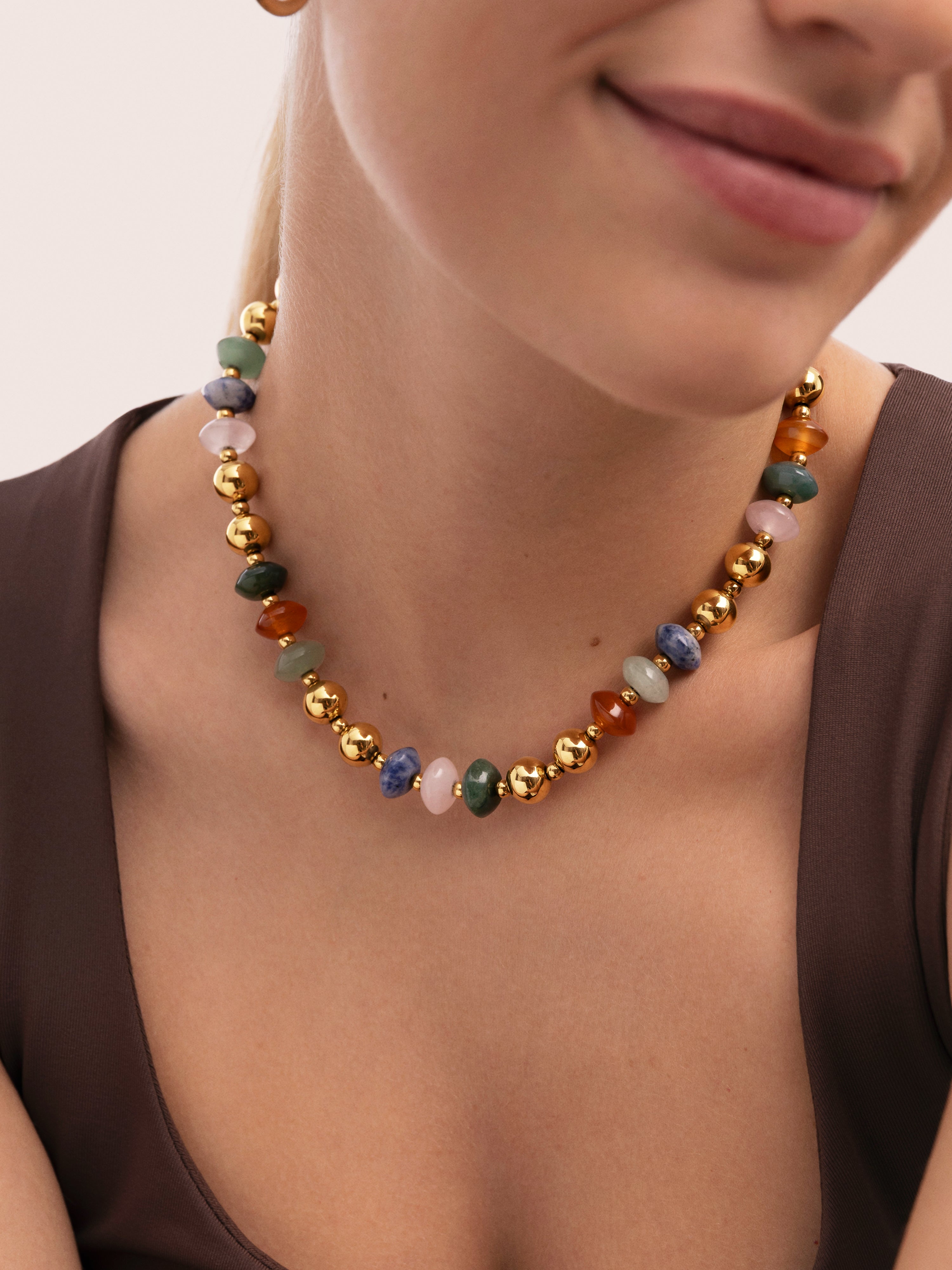 Winter Bomb Halskette Stahl, vergoldet