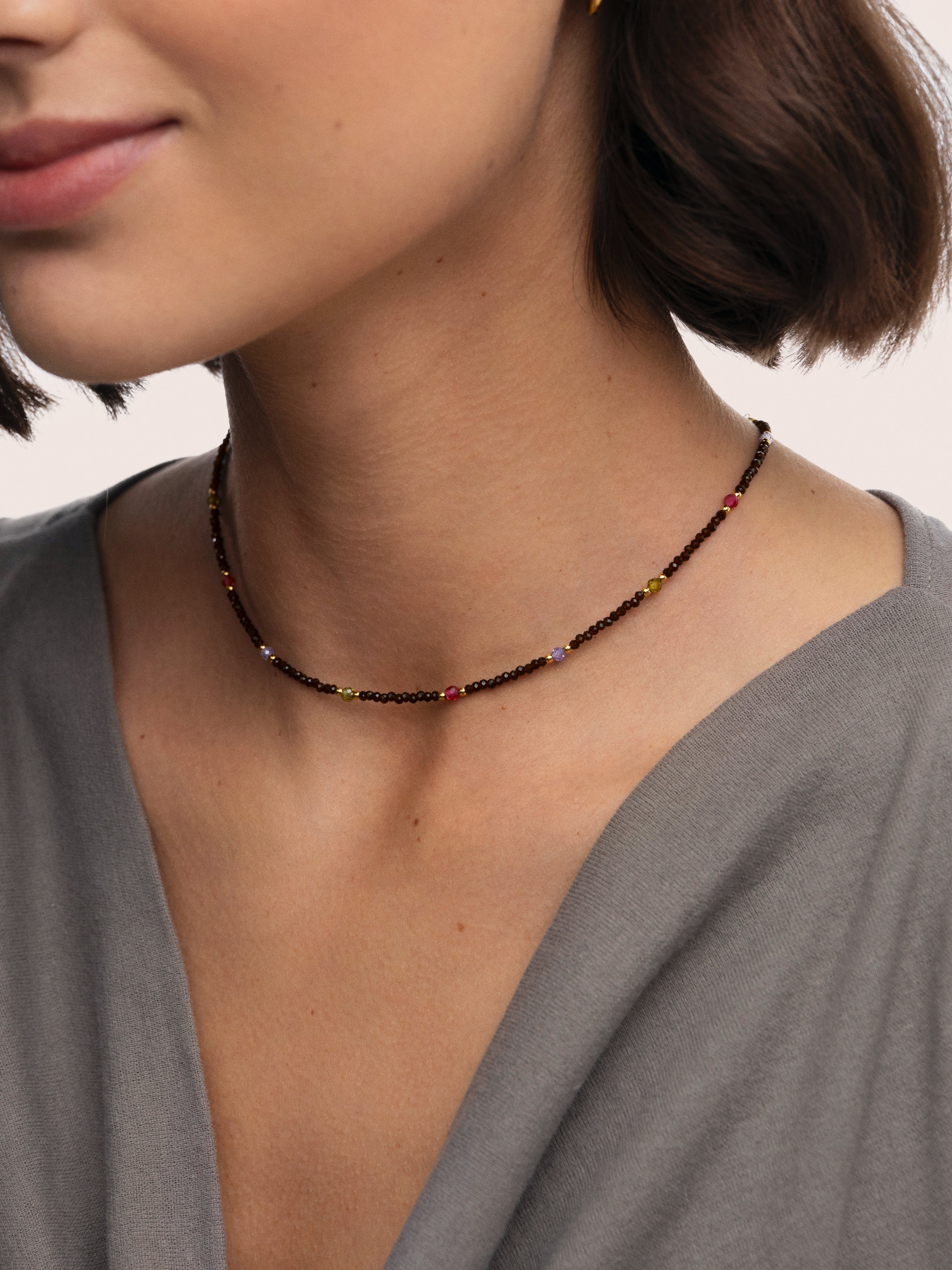 Winter Glam Stainless Steel Gold Necklace