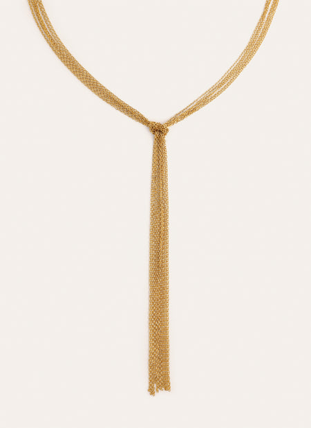 Y Chains Halskette Edelstahl, vergoldet