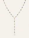 Y Cianita Stones Stainless Steel Gold Necklace