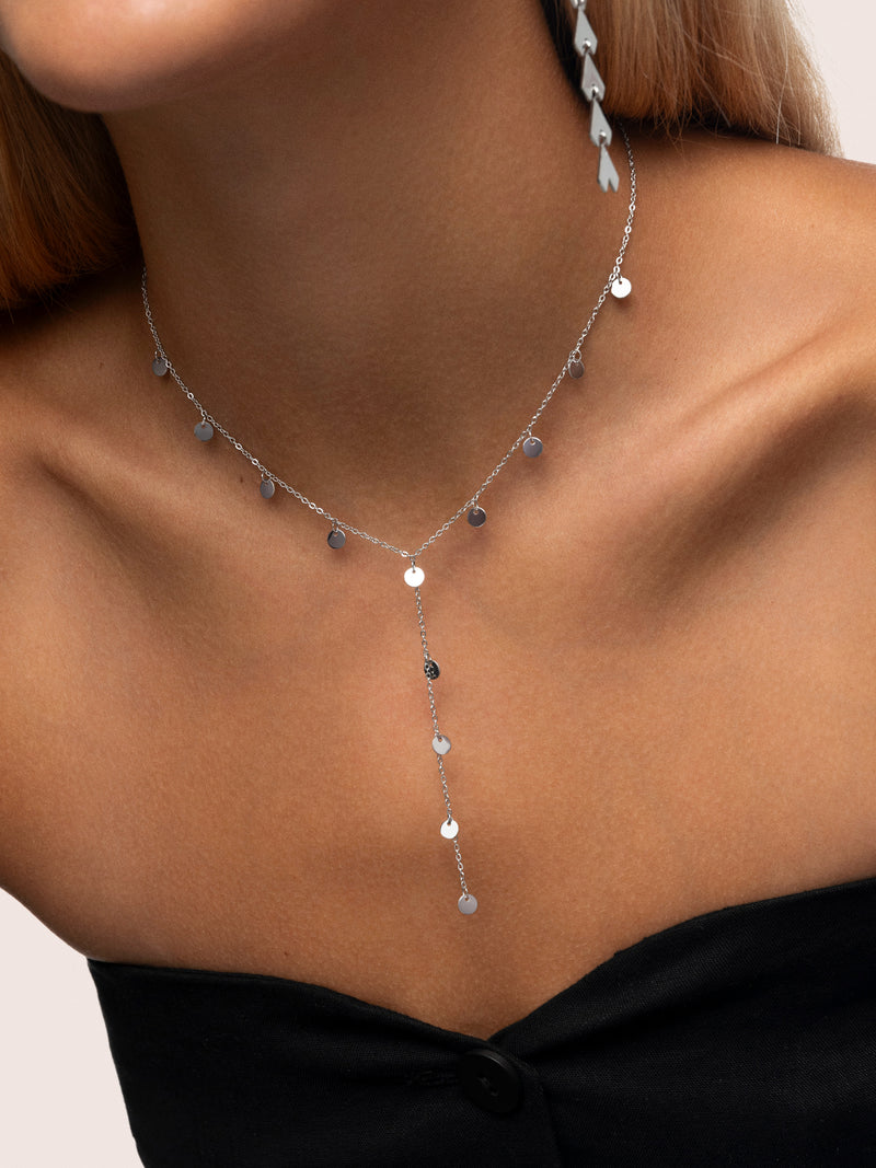 Colar Y Mini Moon Aço