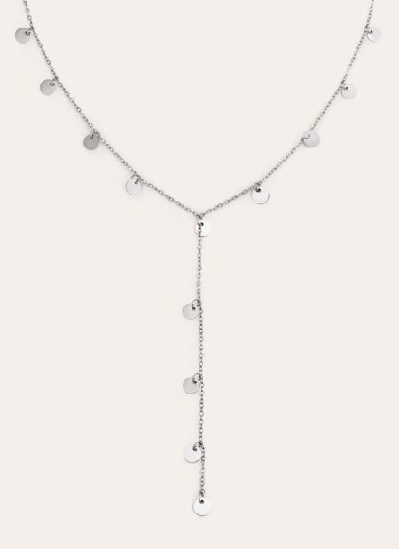 Y Mini Moon Stainless Steel Necklace