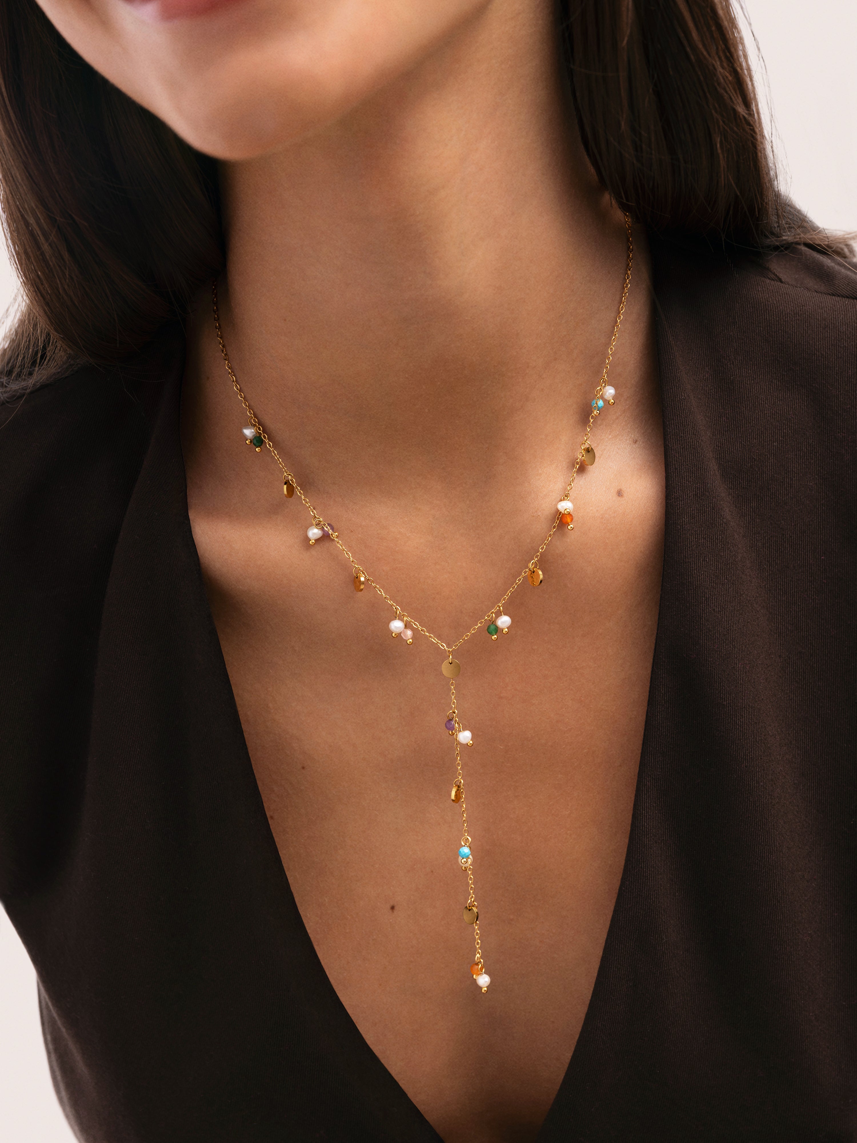 Collier Y Shamira Acier Plaqué Or