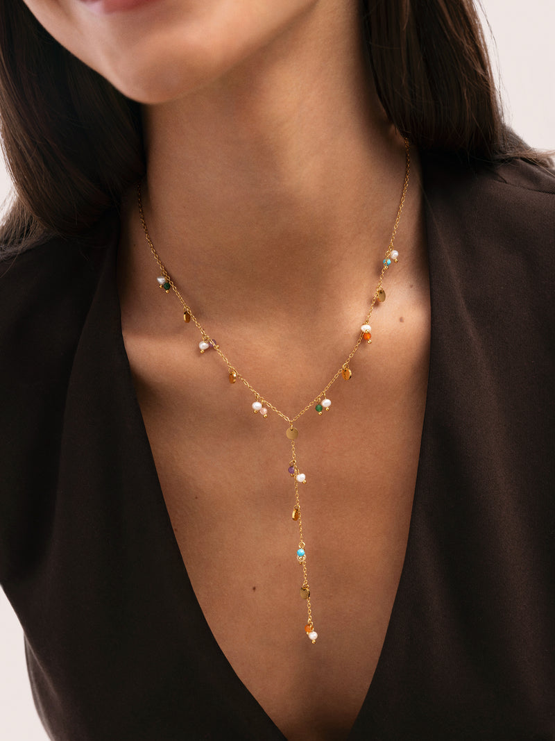 Collier Y Shamira Acier Plaqué Or