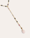 Y Tourmaline Stone Stainless Steel Gold Necklace