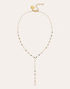 Y Tourmaline Stone Stainless Steel Gold Necklace