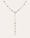 Y Tourmaline Stone Stainless Steel Gold Necklace