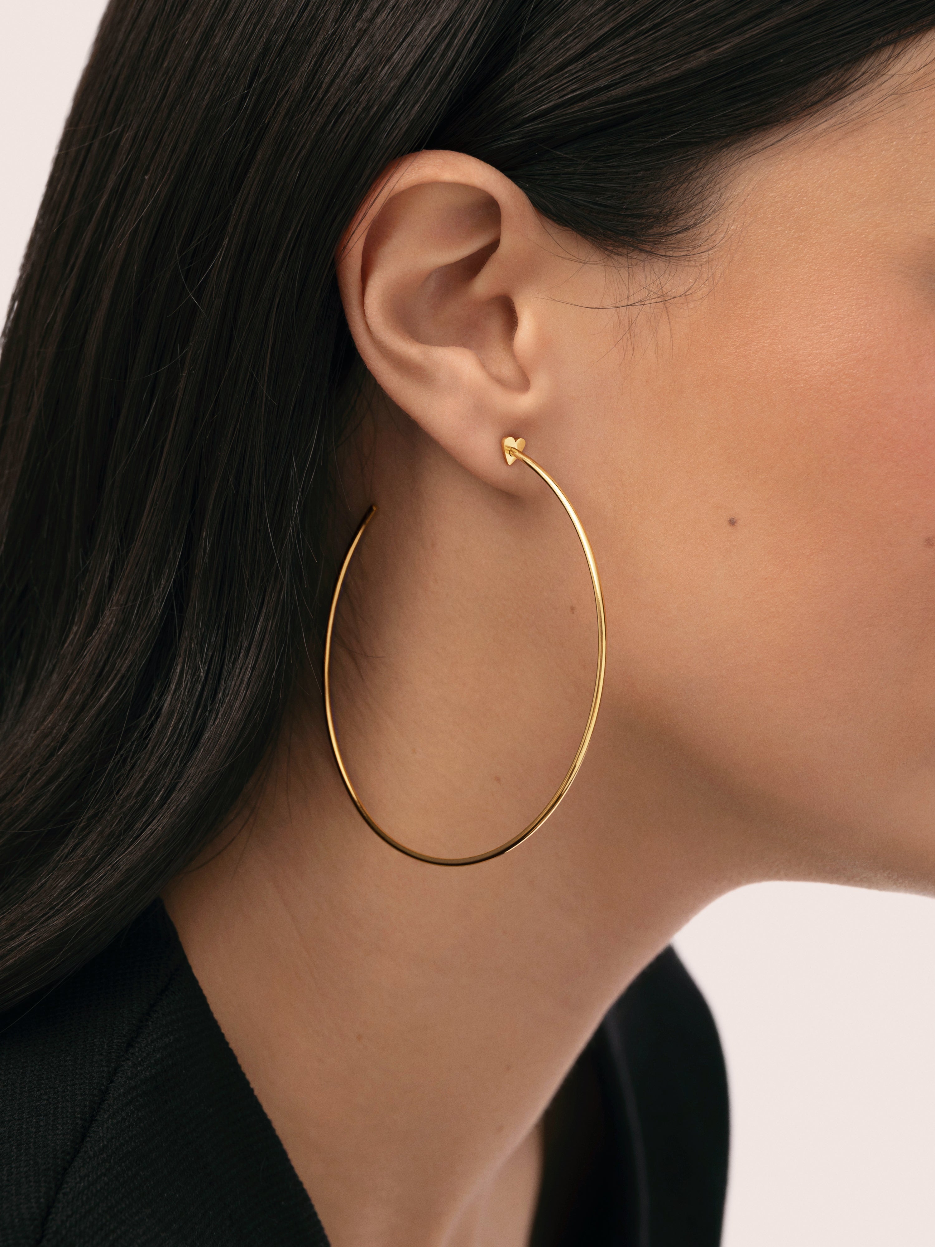 Ankara Heart XL Creolen, 18kt vergoldet