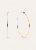 Ankara Heart XL Stainless Steel Gold Hoop Earrings