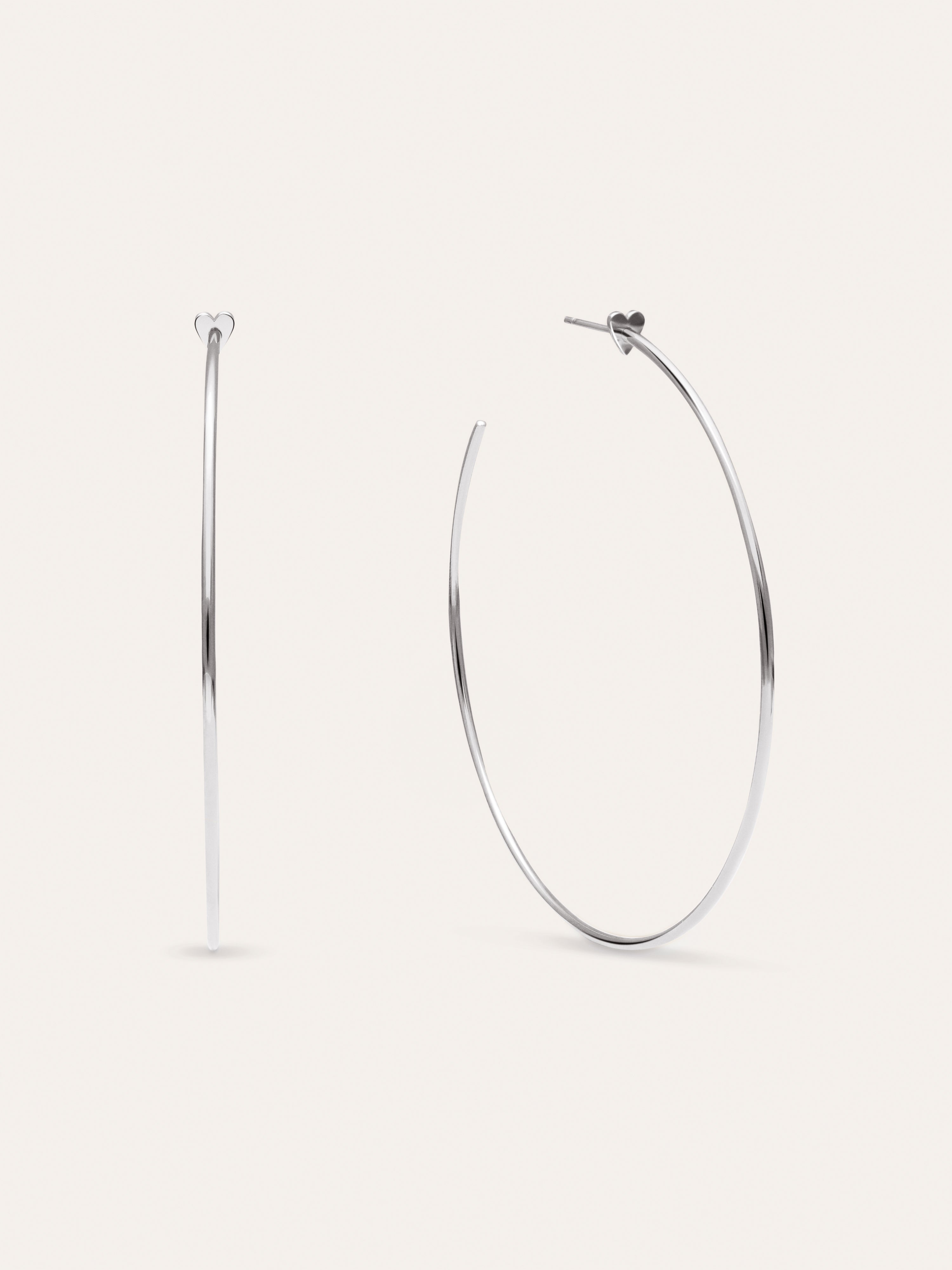 Pendientes Aro Ankara Heart XL Acero