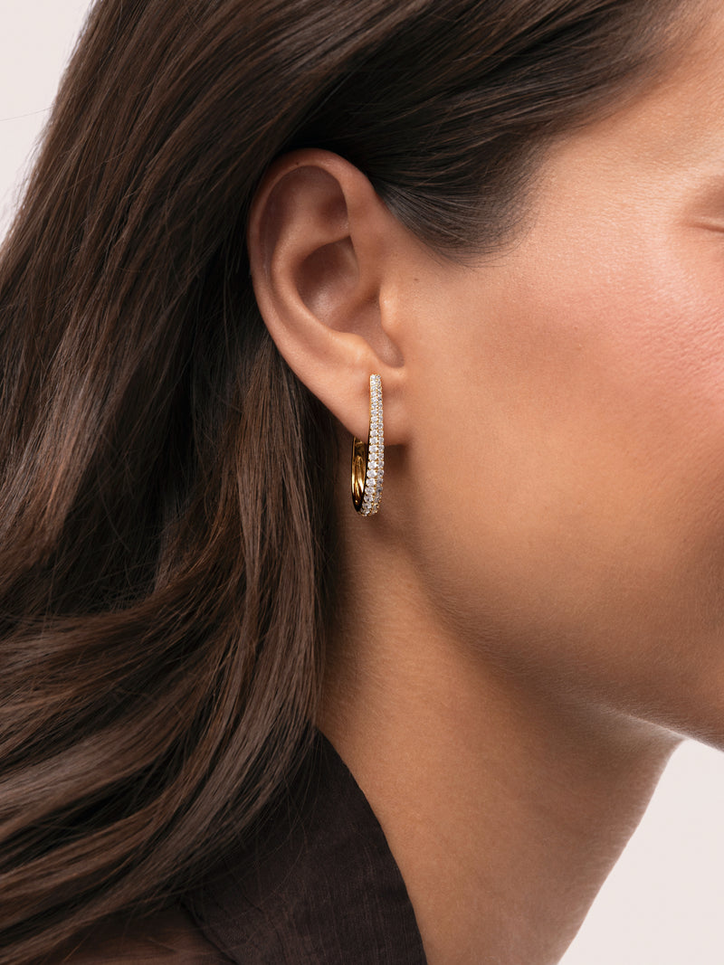 Pendientes Aro Aby Sparks Baño Oro