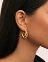 Pendientes Aro Cordelia Baño Oro