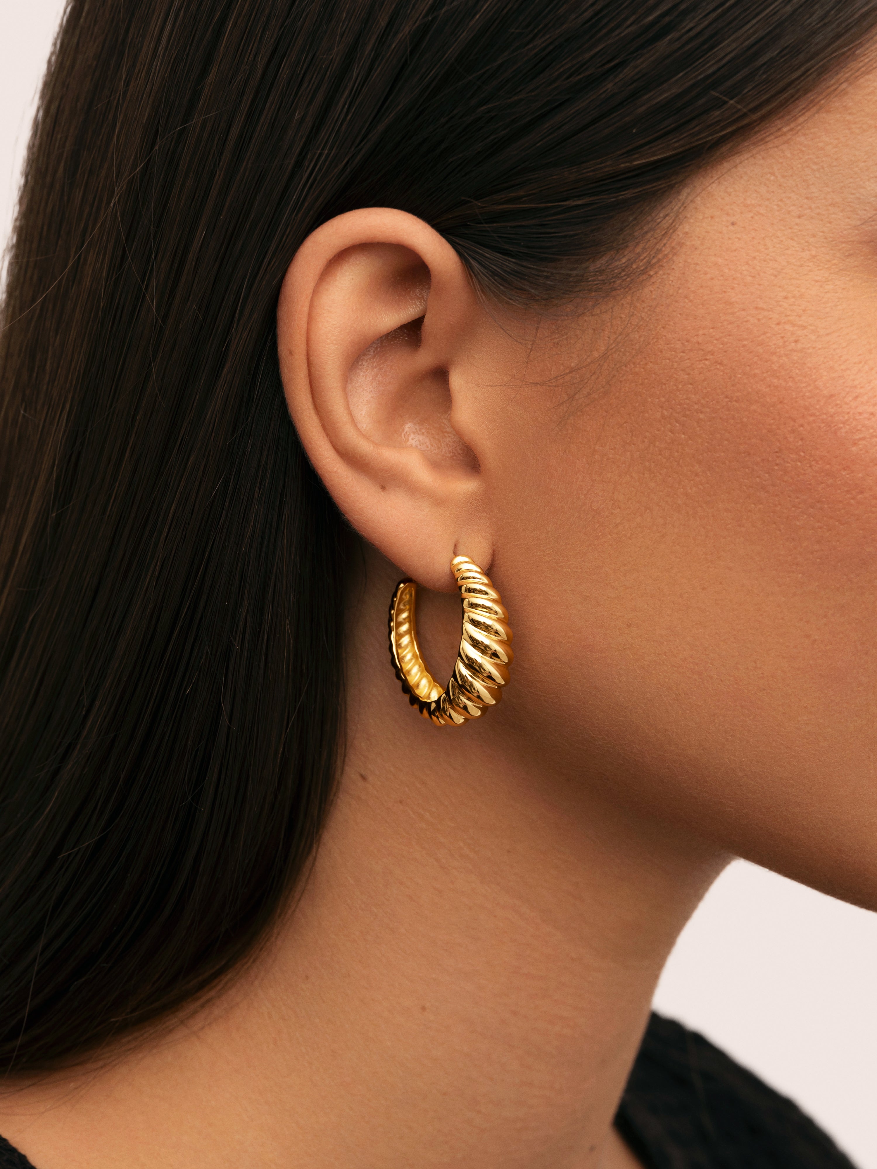 Pendientes Aro Cordelia Baño Oro