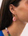 Boucles d'oreilles Anneau Carmen L Rosé Acier Plaqué Or