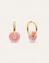 Boucles d'oreilles Anneau Carmen L Rosé Acier Plaqué Or