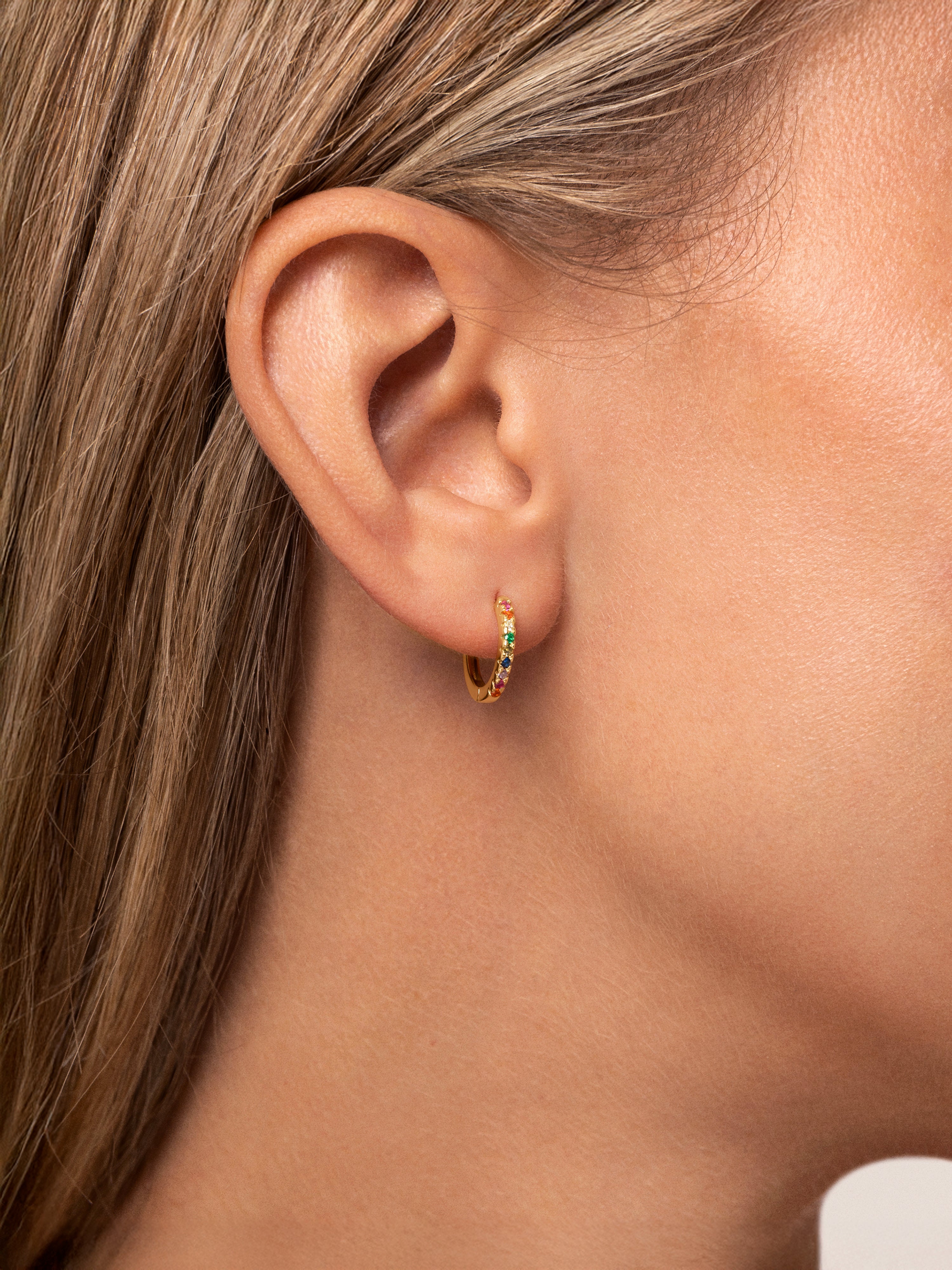 Pendientes Aro Colors Baño Oro