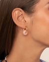 Pendientes Aro Carmen True Rose Acero Baño Oro