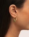 Flat Cordelia Hoop Gold Earrings