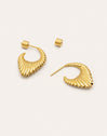Flat Cordelia Hoop Gold Earrings