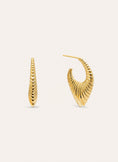 Flat Cordelia Hoop Gold Earrings