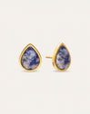 Pendientes Alma Cianita Acero Baño Oro