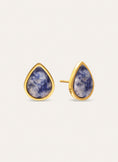 Pendientes Alma Cianita Acero Baño Oro