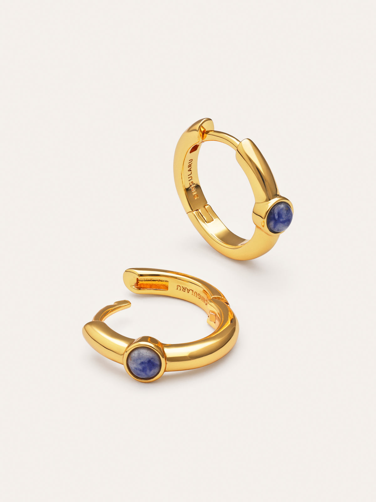 Imagen detalle de Orecchini a Cerchio Alma Cianite Placcati Oro