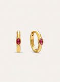 Boucles D’oreilles Créoles Alma Rosé Plaqué Or