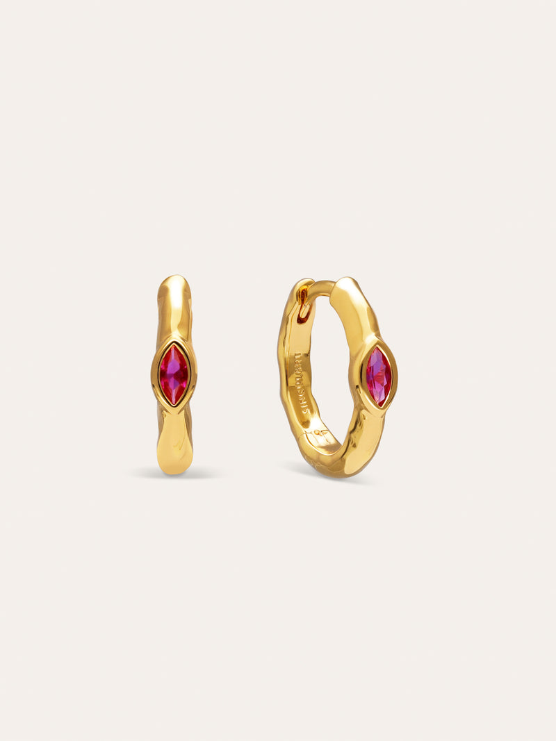 Pendientes Aro Alma Rosé Baño Oro