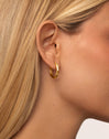 Astra L Gold Hoop Earrings 