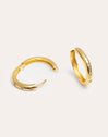 Astra L Gold Hoop Earrings 