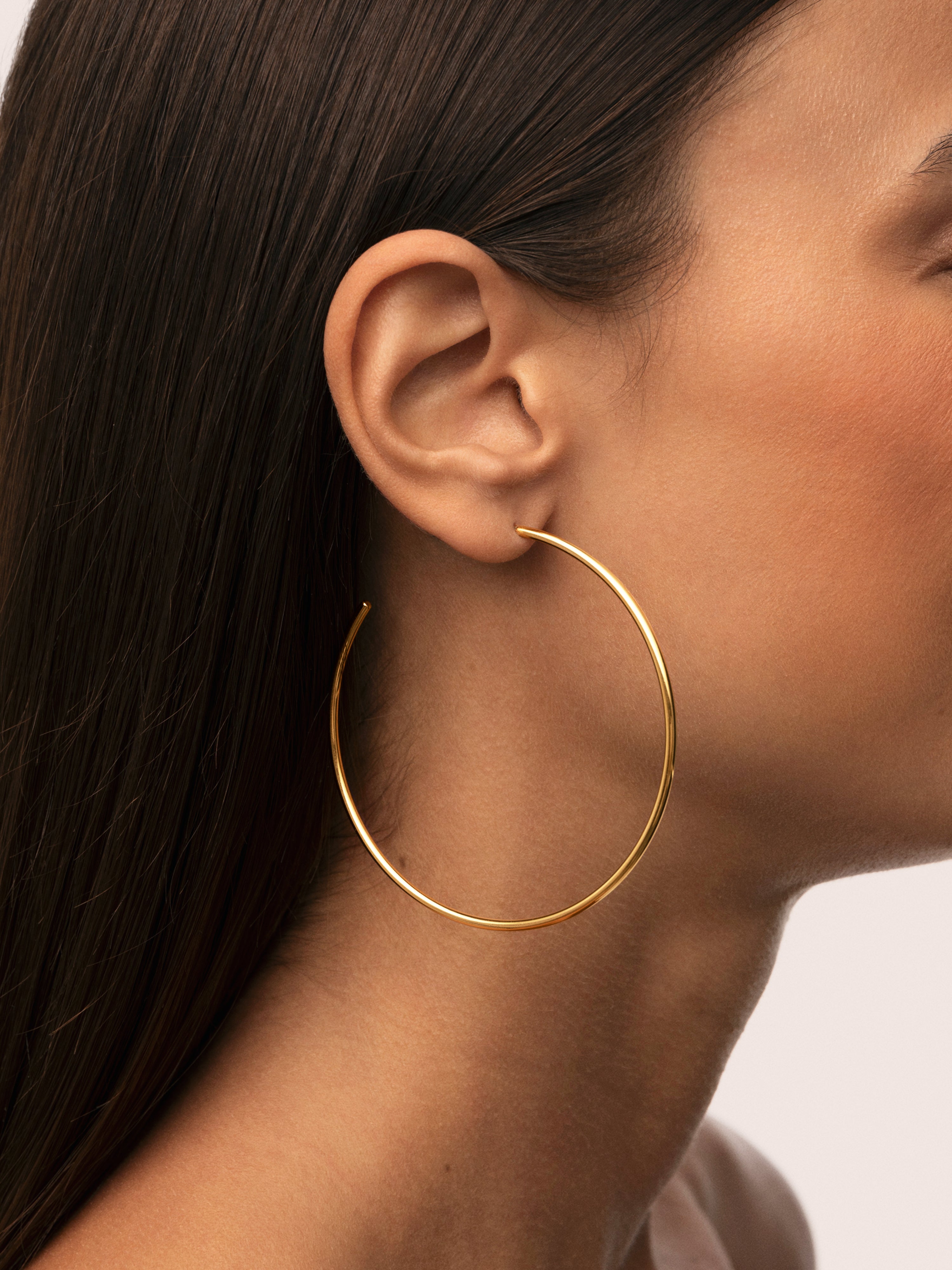 Ankara XL Creolen Edelstahl, vergoldet